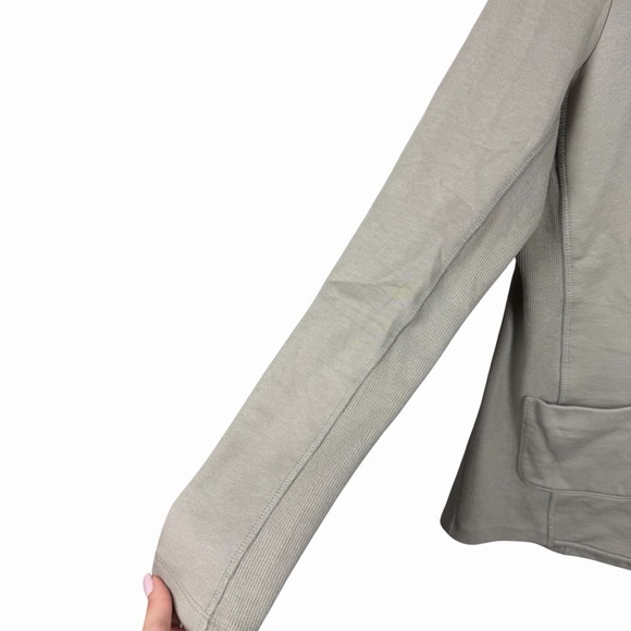 James Perse Cardigan Women's Size 2 in Beige Button Up  Shawl Sweater [FLAWS] - Picture 6 of 14